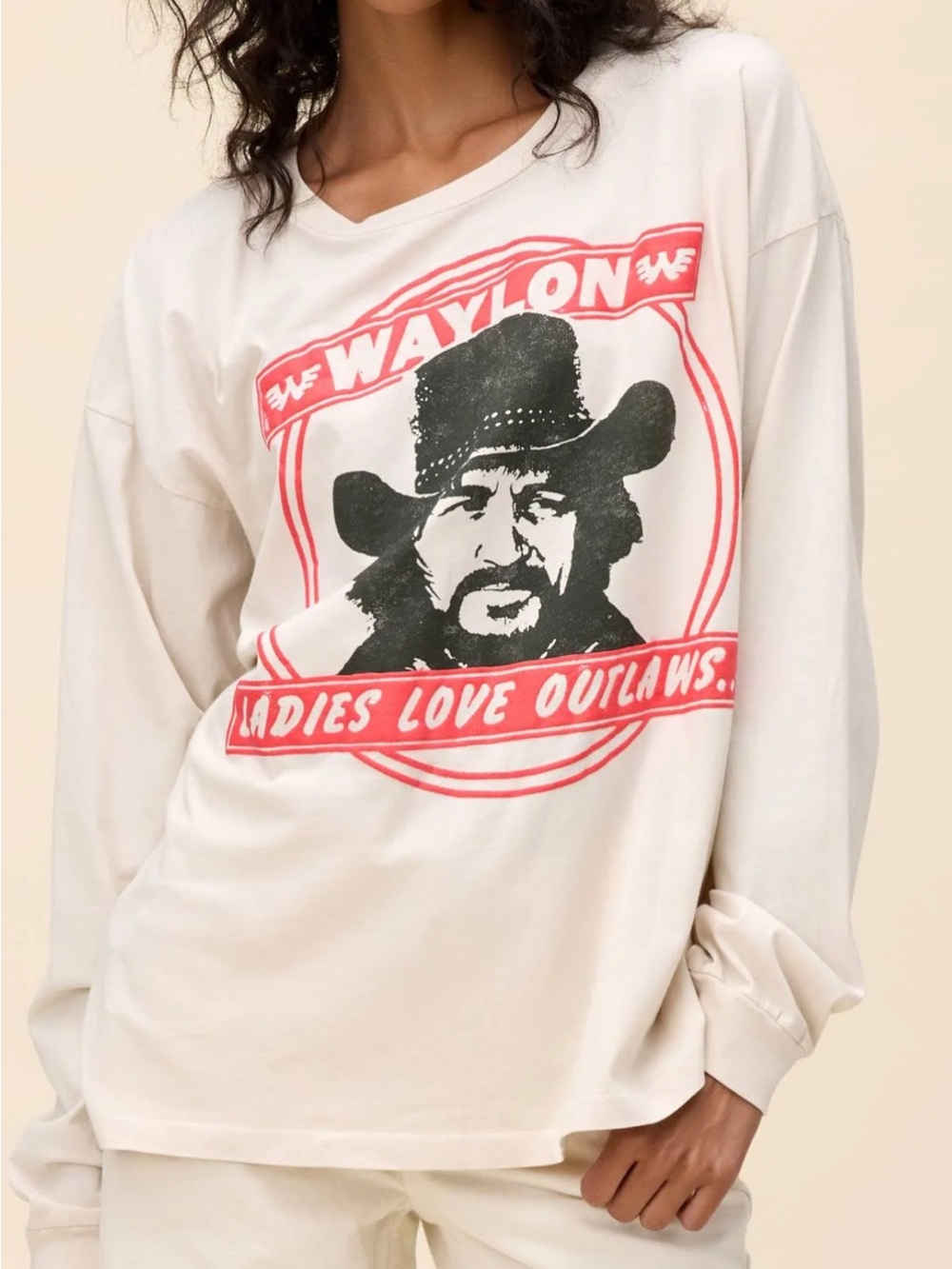 Daydreamer Waylon Jennings Ladies love outlaws tee